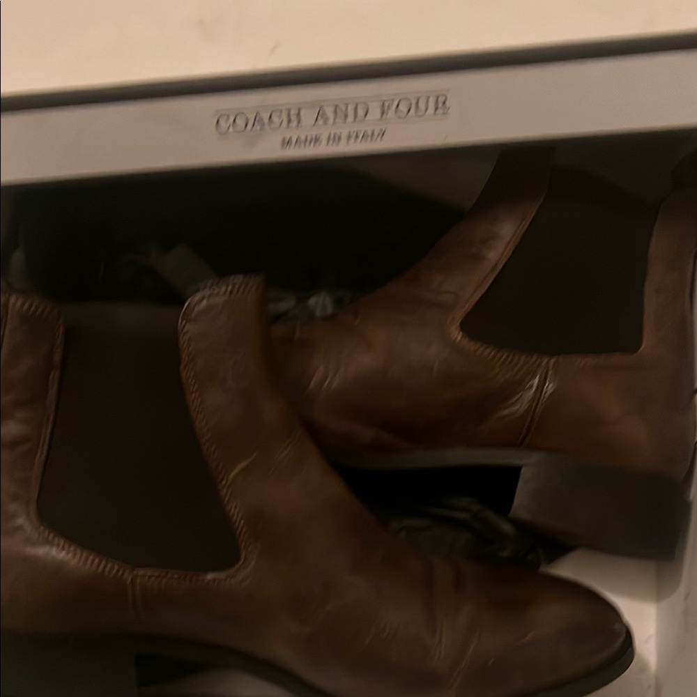 Coach Brown Ankle Boots